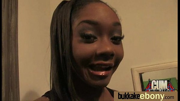 Cum loving teen enjoys huge bukkake 25