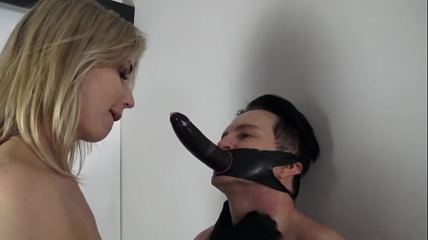 Giantess Gloves with face dildo sucking teasing