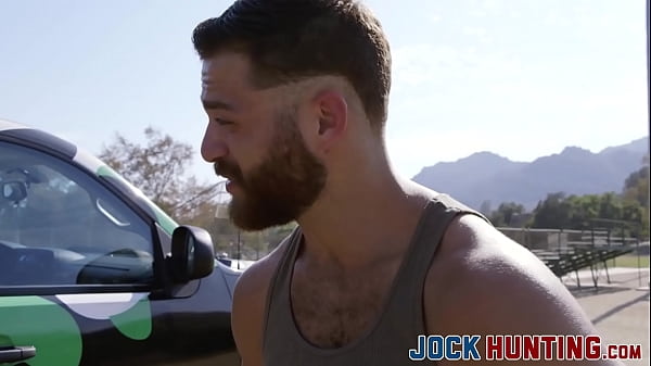 Cute Athlete Fucked By Bearded Stud thumbnail