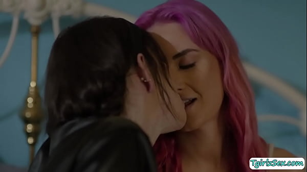 Tall And Small Tits Shemale Lena Moon Makes Out With Busty Milf Siri Dahl Warmly Kissing And Tit Sucking Before She Bows Down To Deepthroat. thumbnail