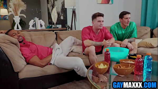 Freeuse Gay Threesome & Football Watching thumbnail