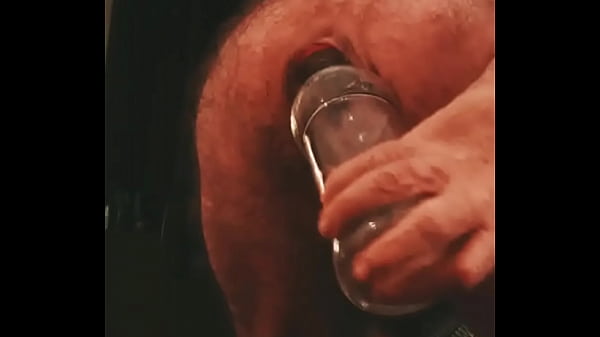 Pasta Sauce Bottle locked in my Ass.