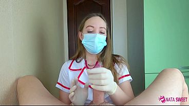Hot Doctor Loves Her Job Very Much And Is Happy To Help Relax Testicles - Suck A Dick - Get Cum In Her Mouth. Girl In Medical Uniform Persuaded Patient Of The Clinic And Did Everything To Make Happy thumbnail