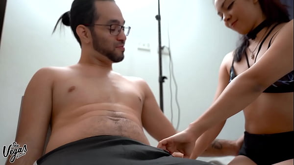 Tiny venezuelan cindy swallows big load while boyfriend deepthroat cum in mouth & post orgasm tease