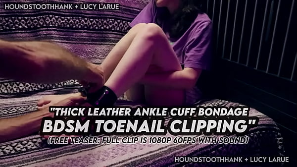 Thick Leather Ankle Cuff Bondage Bdsm Toenail Clipping thumbnail