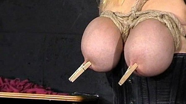 Busty Blonde Cherrys Breast Bondage And Amateur Bdsm Of Tit T. Submissive thumbnail