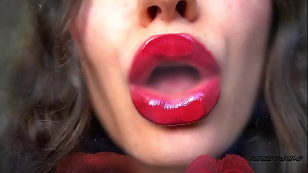 Tender naughty red kiss