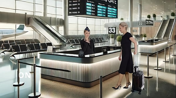 Nonton Pussy Masturbation With The Flight Attendant In 1st Class - Animation Clone thumbnail