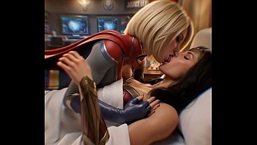 Superhero Yuri Lesbian Kisses Dc Comics thumbnail