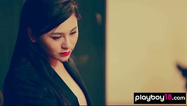 Petite all natural Chinese hottie reveals her hairy hole 