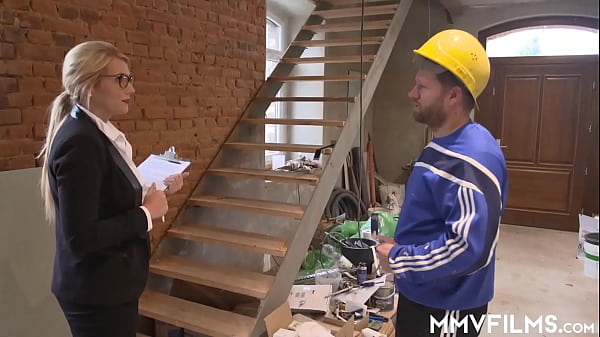 Stockinged Blonde Hottie With Big Knockers Tatjana Young Gets Mouth Fucked And Jizzed By A Construction Worker thumbnail