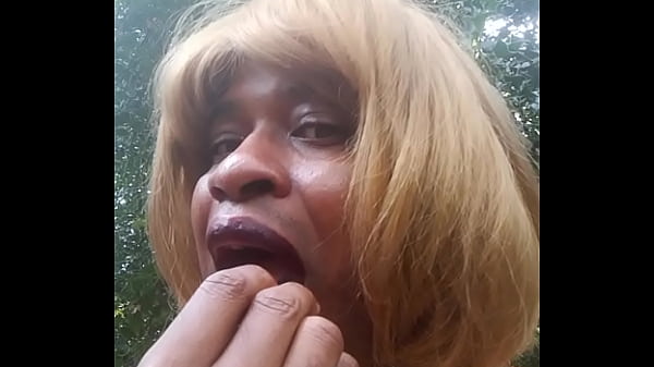 putting lipstick on