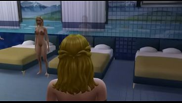 Nonton One Man, Several Women In A Bathhouse. Sims 4 thumbnail