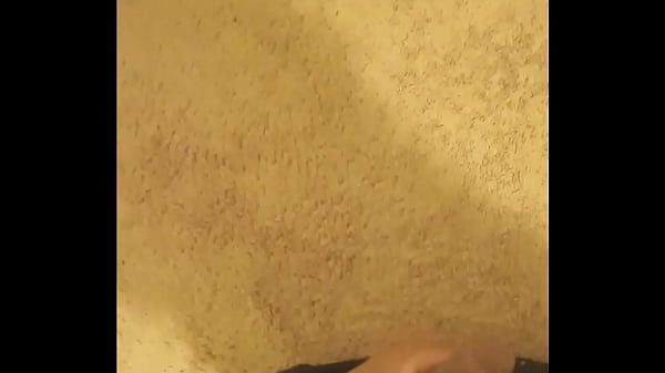 Quickie dick stroking while dried small cock