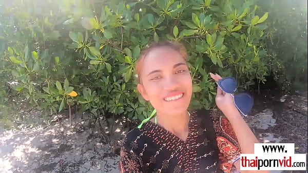 Skinny Small Titted Asian Babe Fucking A Big European Dick Outdoor thumbnail