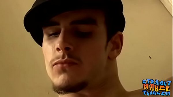 Straight thug masturbating solo and cums 