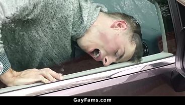 Daddy Uses the Spacious Family Van to Fuck His Stepson Into Obedience with His Thick Meat - Gayfams 