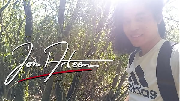 This twink tramples mud with his white sneakers Nike Air Force One AF1 no socks 