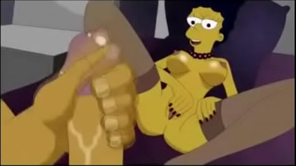 Marge dos Simpsons safada se masturbando