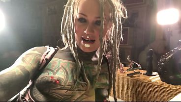 Horny Alternative Tattooed Girl Shows Her Sex Toys With Ass Plug In 